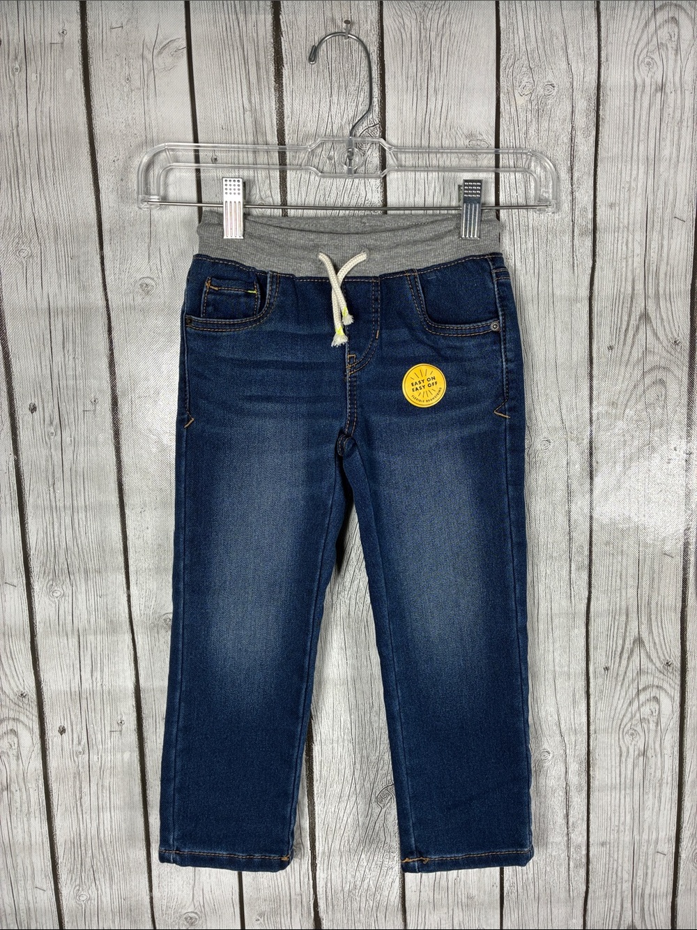 Cat & Jack Stretch Denim Jogger Pants with Grey Elastic Waistband Size 4T